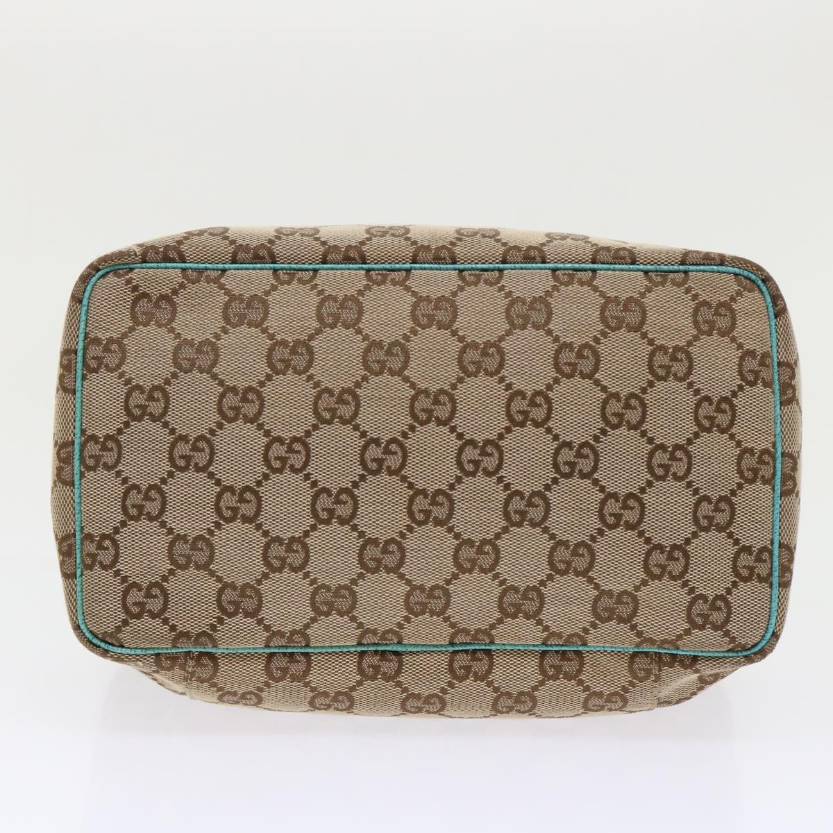 GUCCI GG Canvas Pouch Beige Light Blue 12450 47564