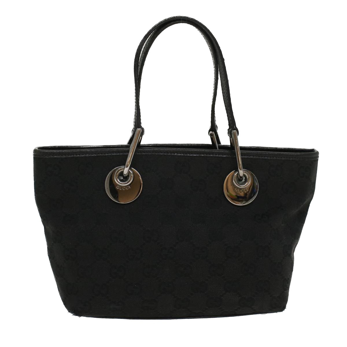 GUCCI GG Canvas Hand Bag Black 120844 47572
