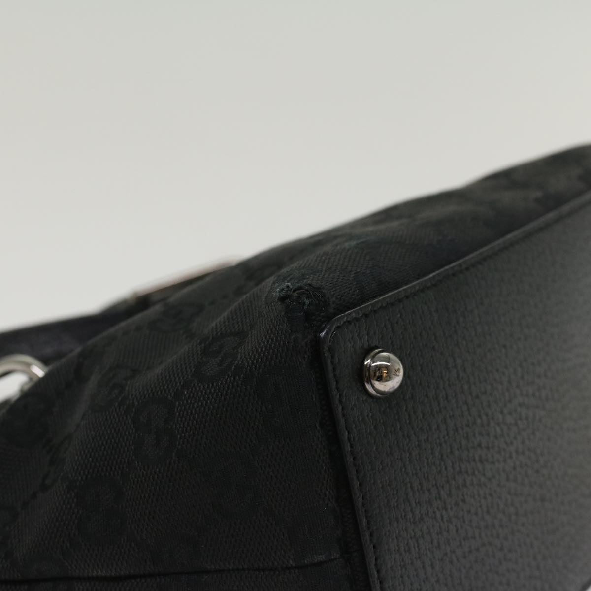 GUCCI GG Canvas Hand Bag Black 120844 47572
