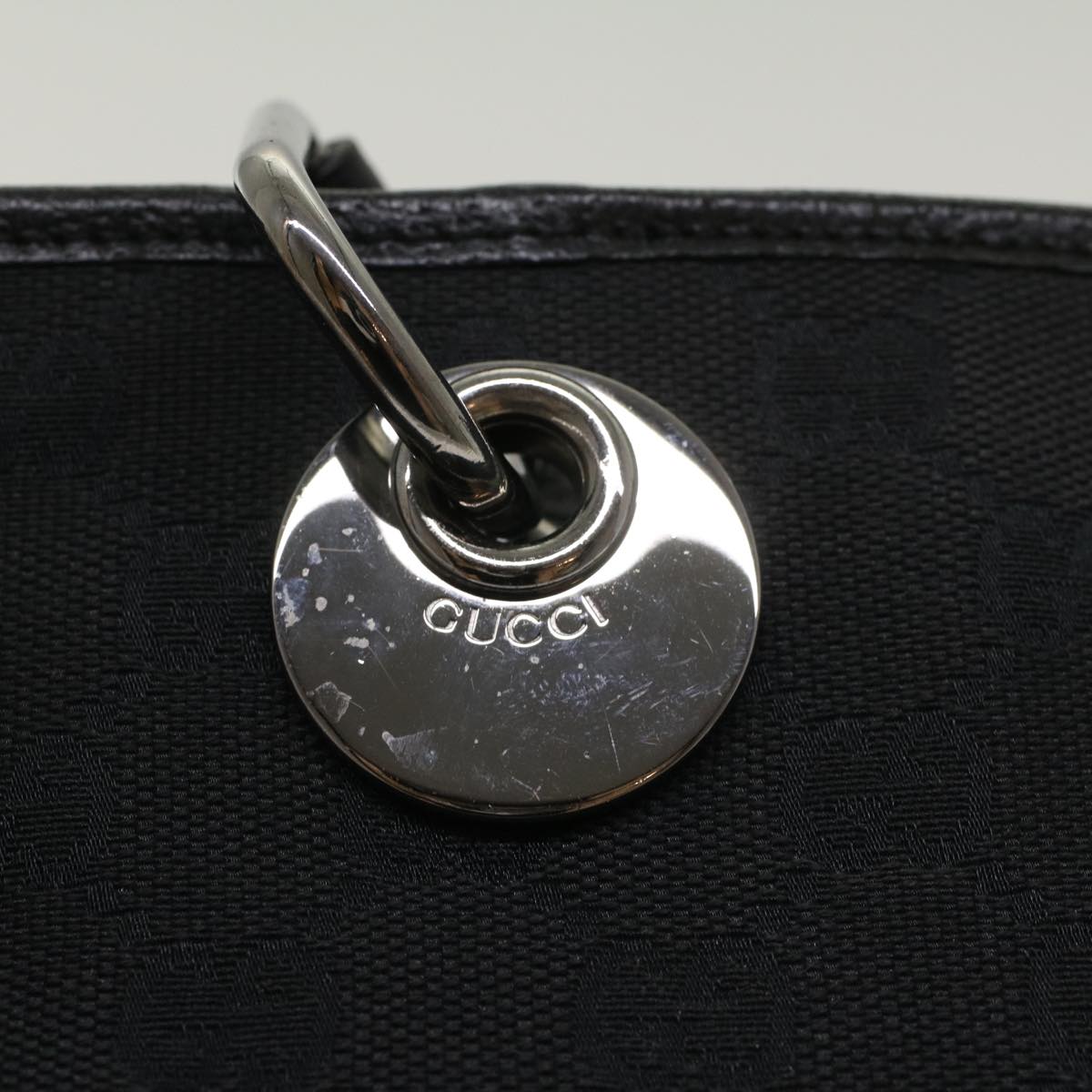 GUCCI GG Canvas Hand Bag Black 120844 47572