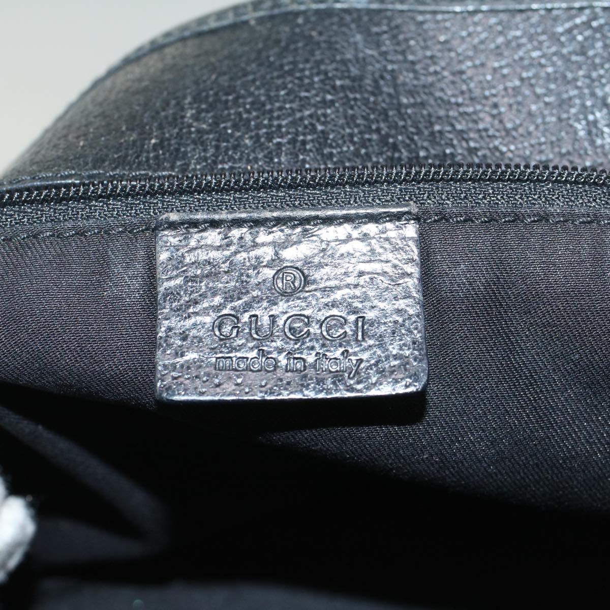 GUCCI GG Canvas Hand Bag Black 120844 47572