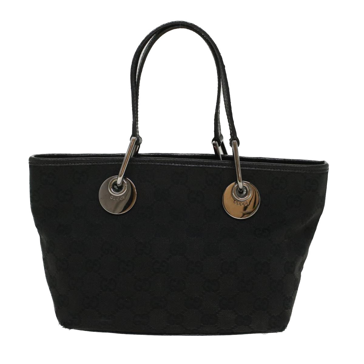 GUCCI GG Canvas Hand Bag Black 120844 47572