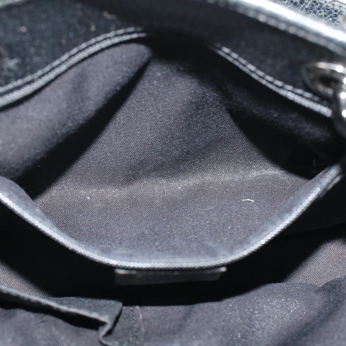 GUCCI GG Canvas Hand Bag Black 120844 47572