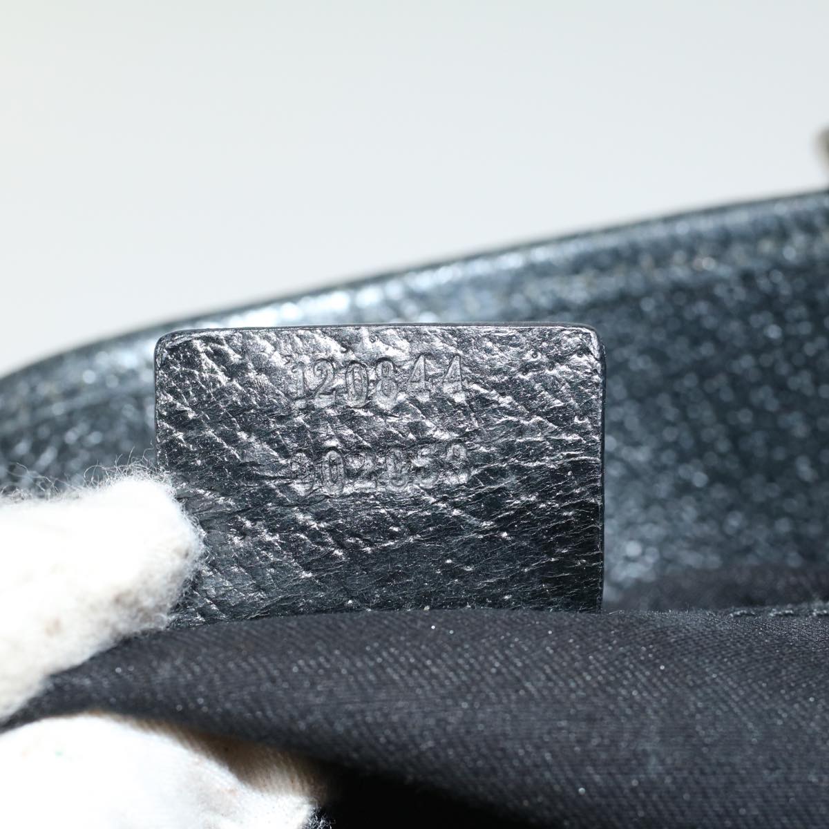 GUCCI GG Canvas Hand Bag Black 120844 47572