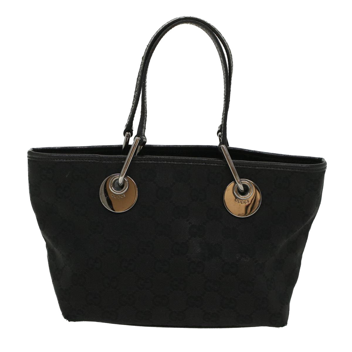 GUCCI GG Canvas Hand Bag Black 120844 47572