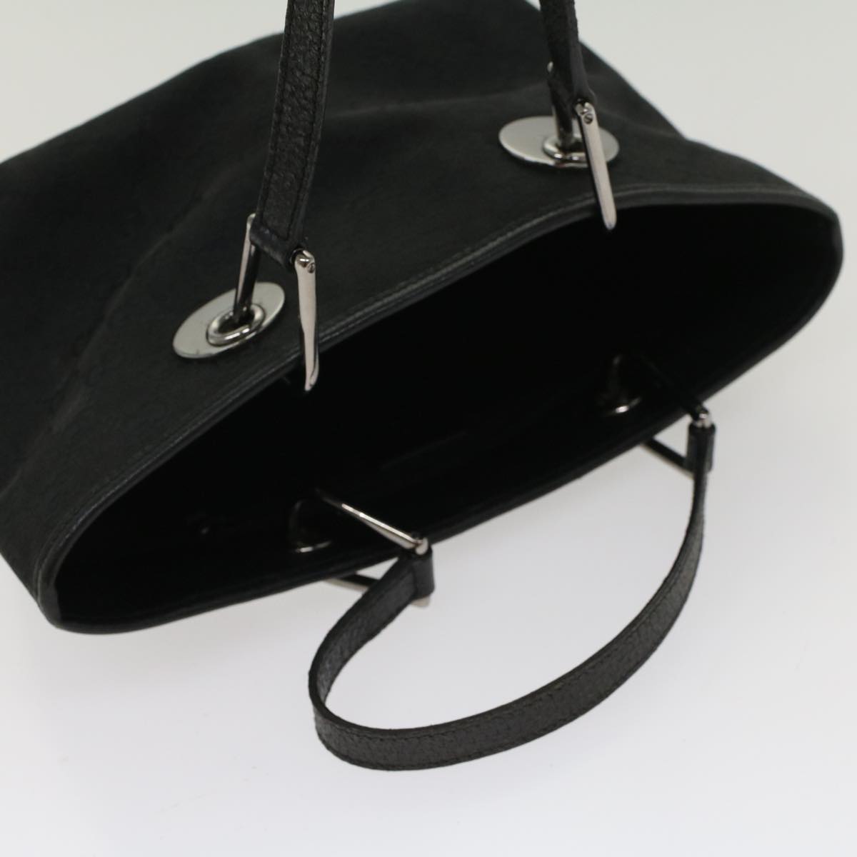 GUCCI GG Canvas Hand Bag Black 120844 47572