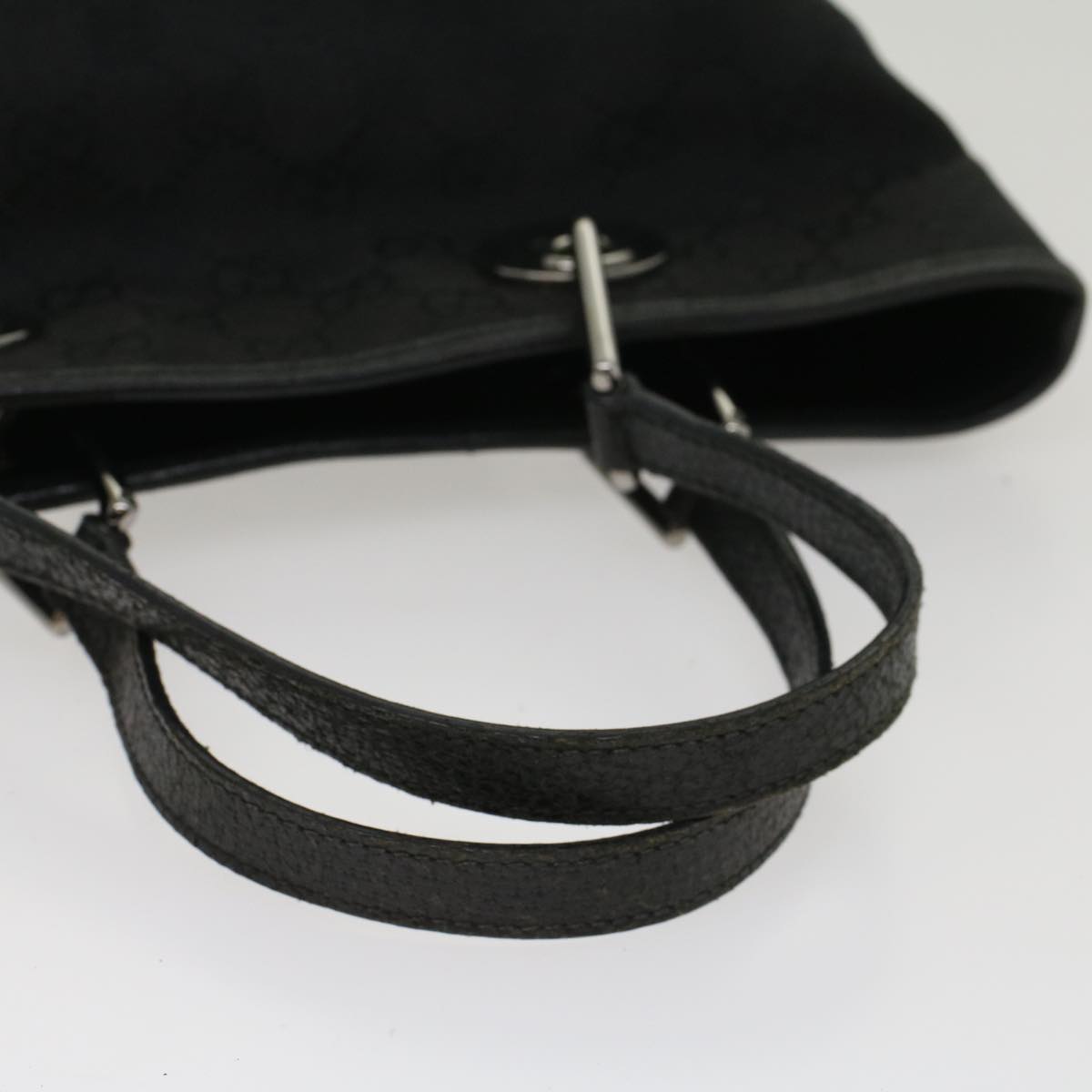 GUCCI GG Canvas Hand Bag Black 120844 47572