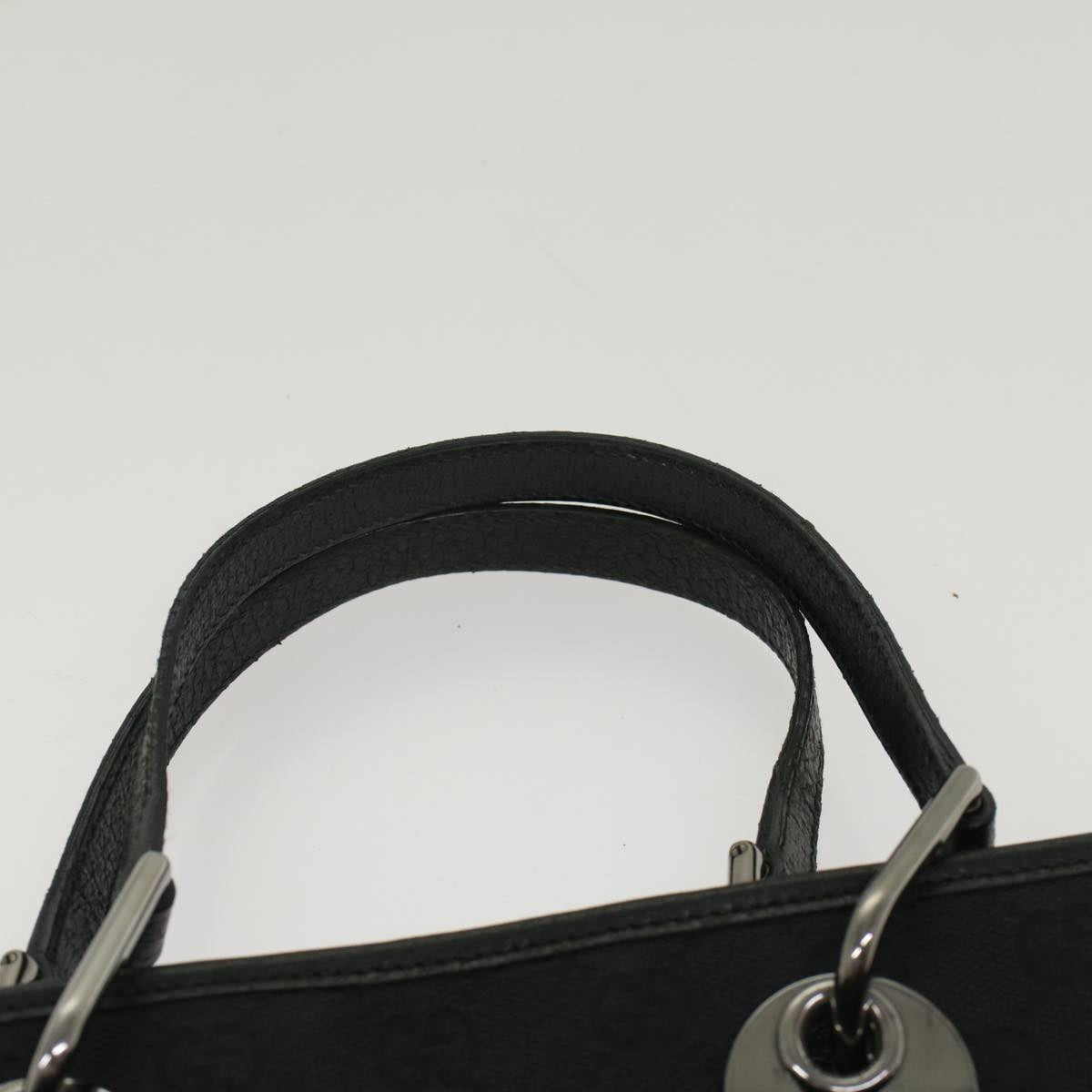 GUCCI GG Canvas Hand Bag Black 120844 47572