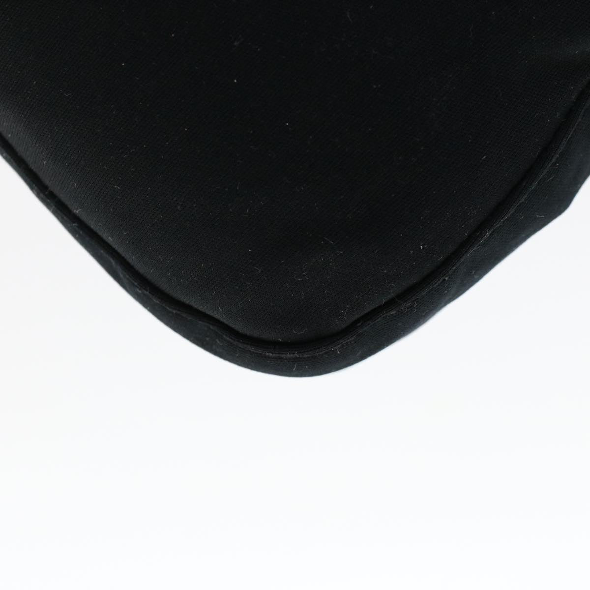FENDI Mamma Baguette Shoulder Bag Nylon Leather Black 47648