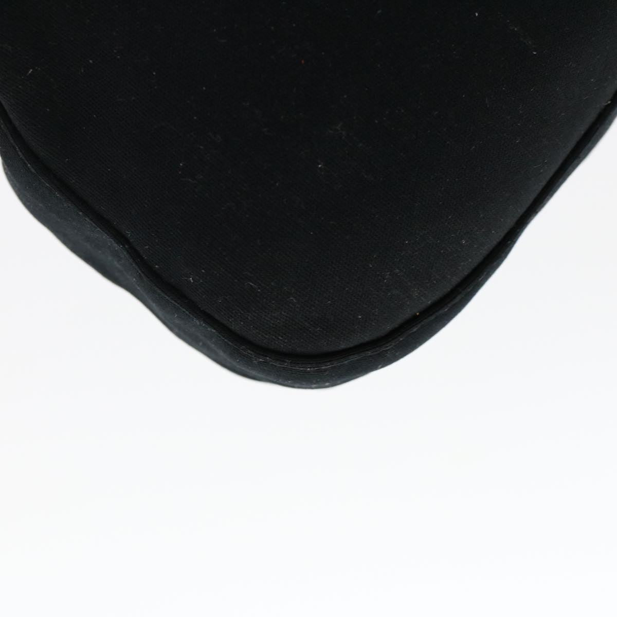 FENDI Mamma Baguette Shoulder Bag Nylon Leather Black 47648
