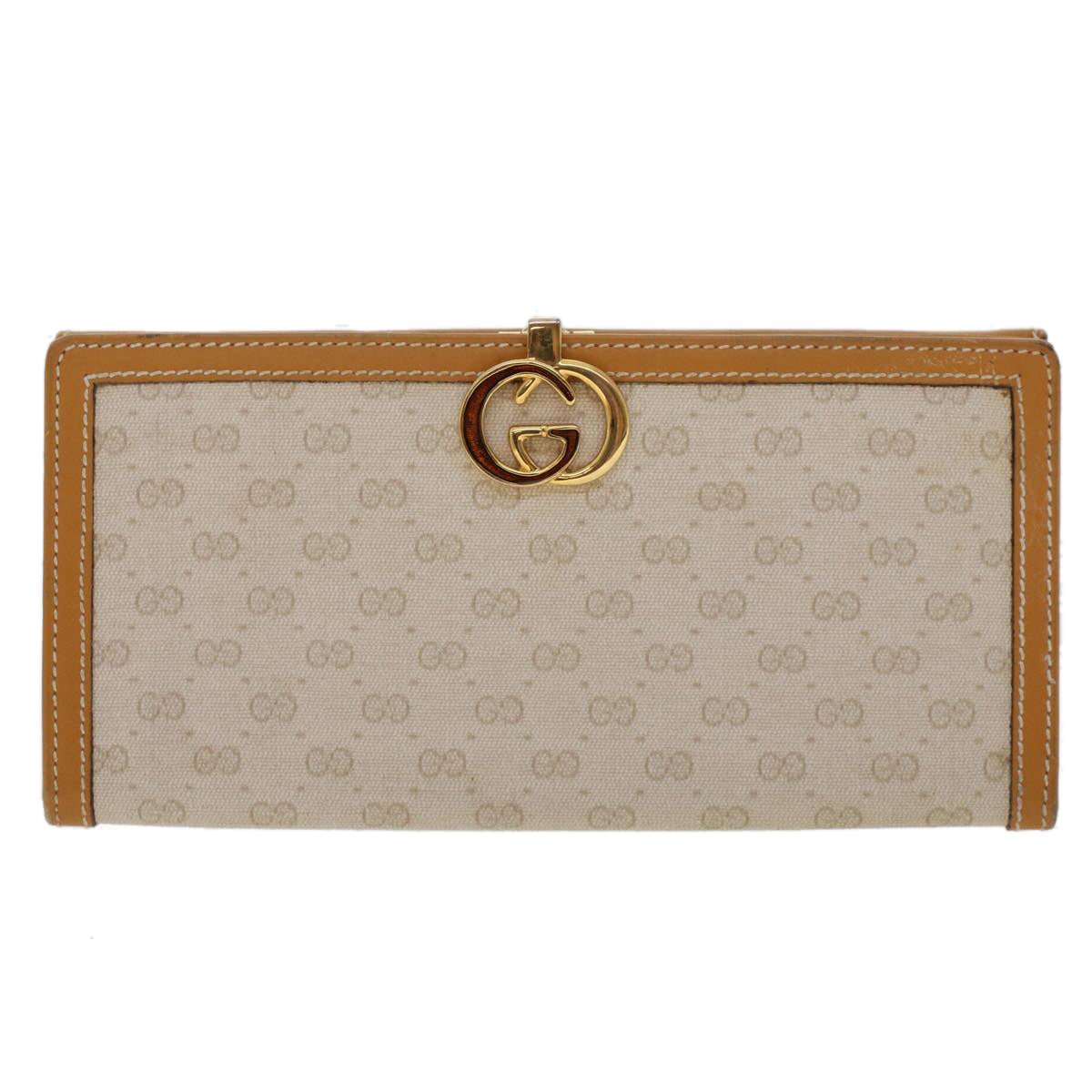 GUCCI Micro GG Canvas Long Wallet Beige 035.03.0285 47667