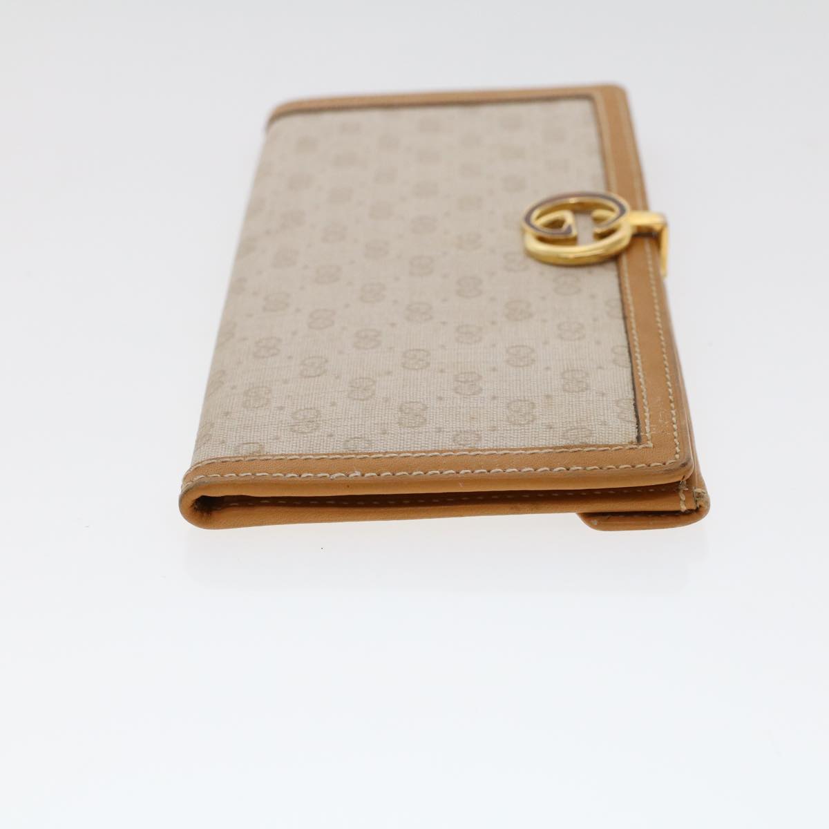 GUCCI Micro GG Canvas Long Wallet Beige 035.03.0285 47667