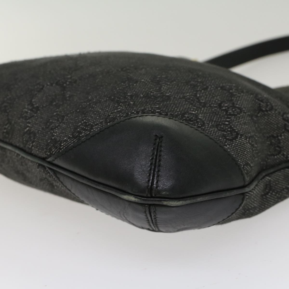 GUCCI GG Canvas Shoulder Bag Black 257296 47689