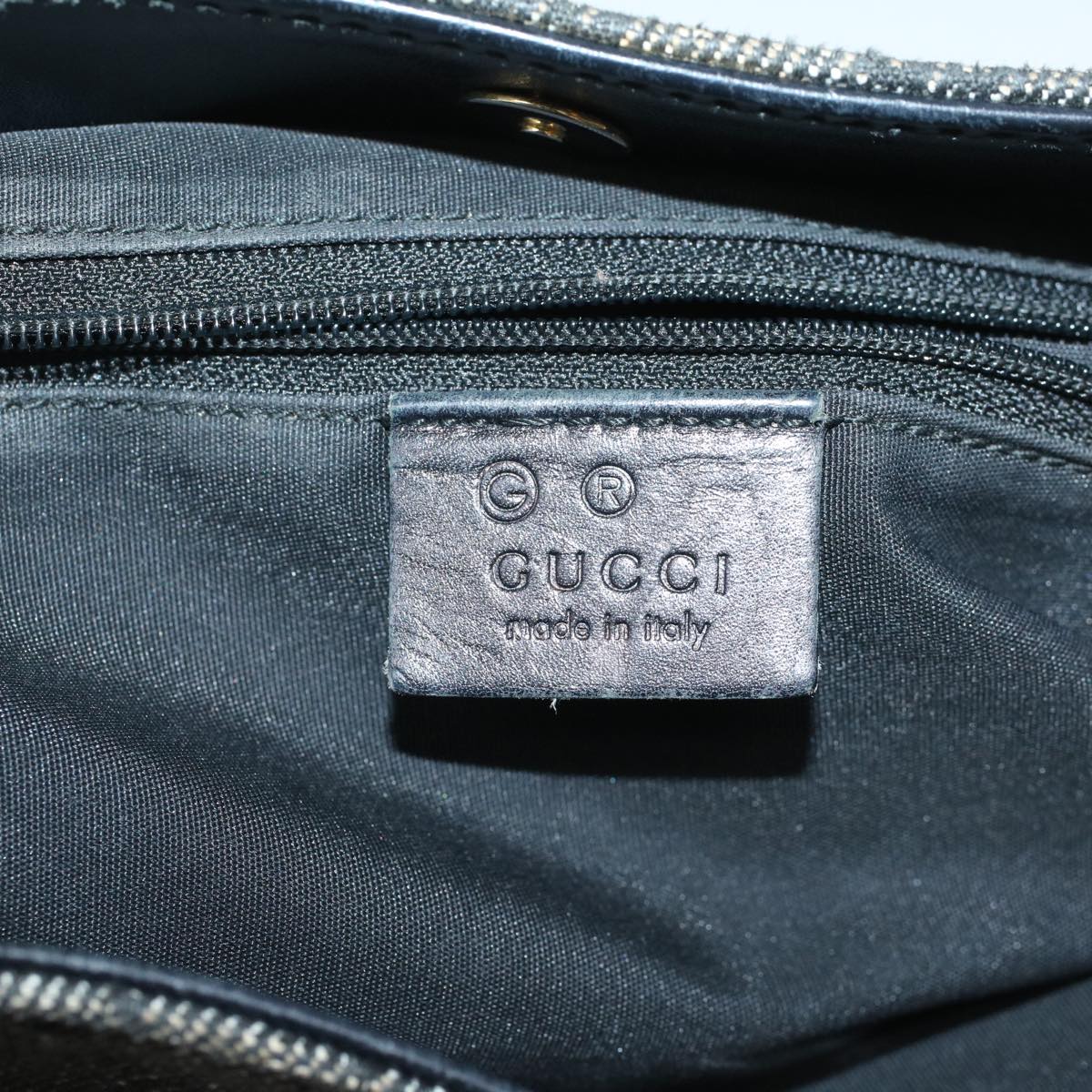 GUCCI GG Canvas Shoulder Bag Black 257296 47689