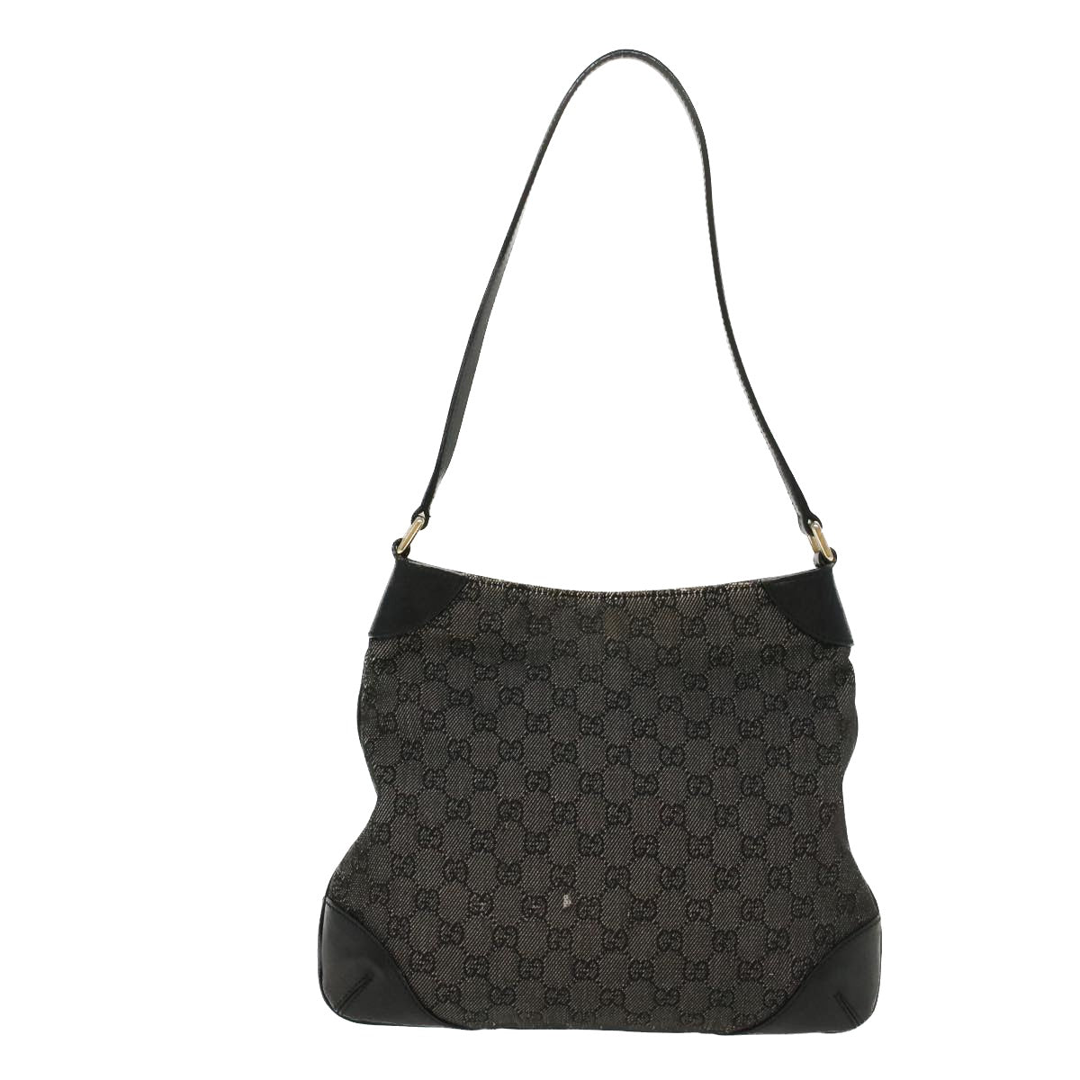 GUCCI GG Canvas Shoulder Bag Black 257296 47689