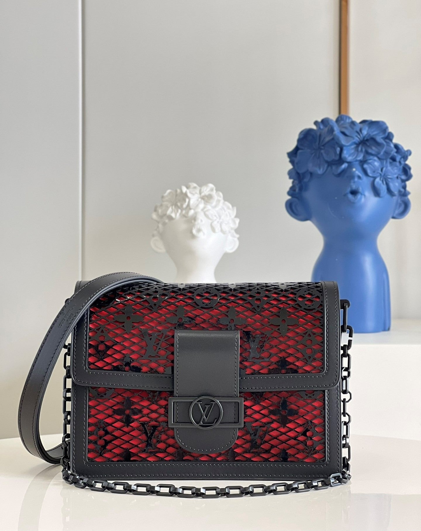 LV Limited Dauphine MM Bags By Nicolas GhesquiÃƒÂ¨re With Monogram LaGLAMI Black For Women 25cm LV