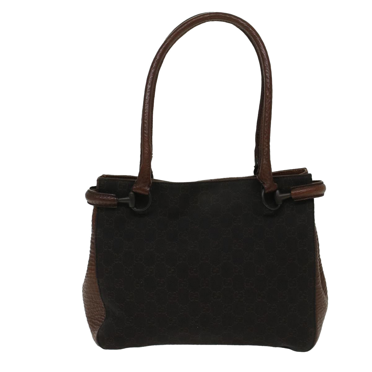 GUCCI GG Canvas Tote Bag Black Brown 47993