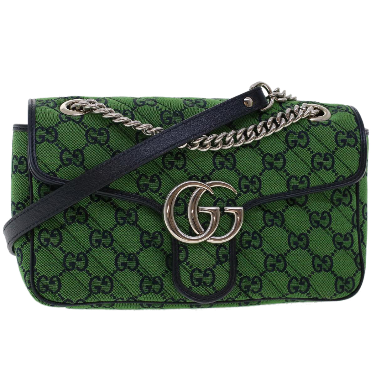GUCCI GG Marmont Chain Shoulder Bag Green 47997A