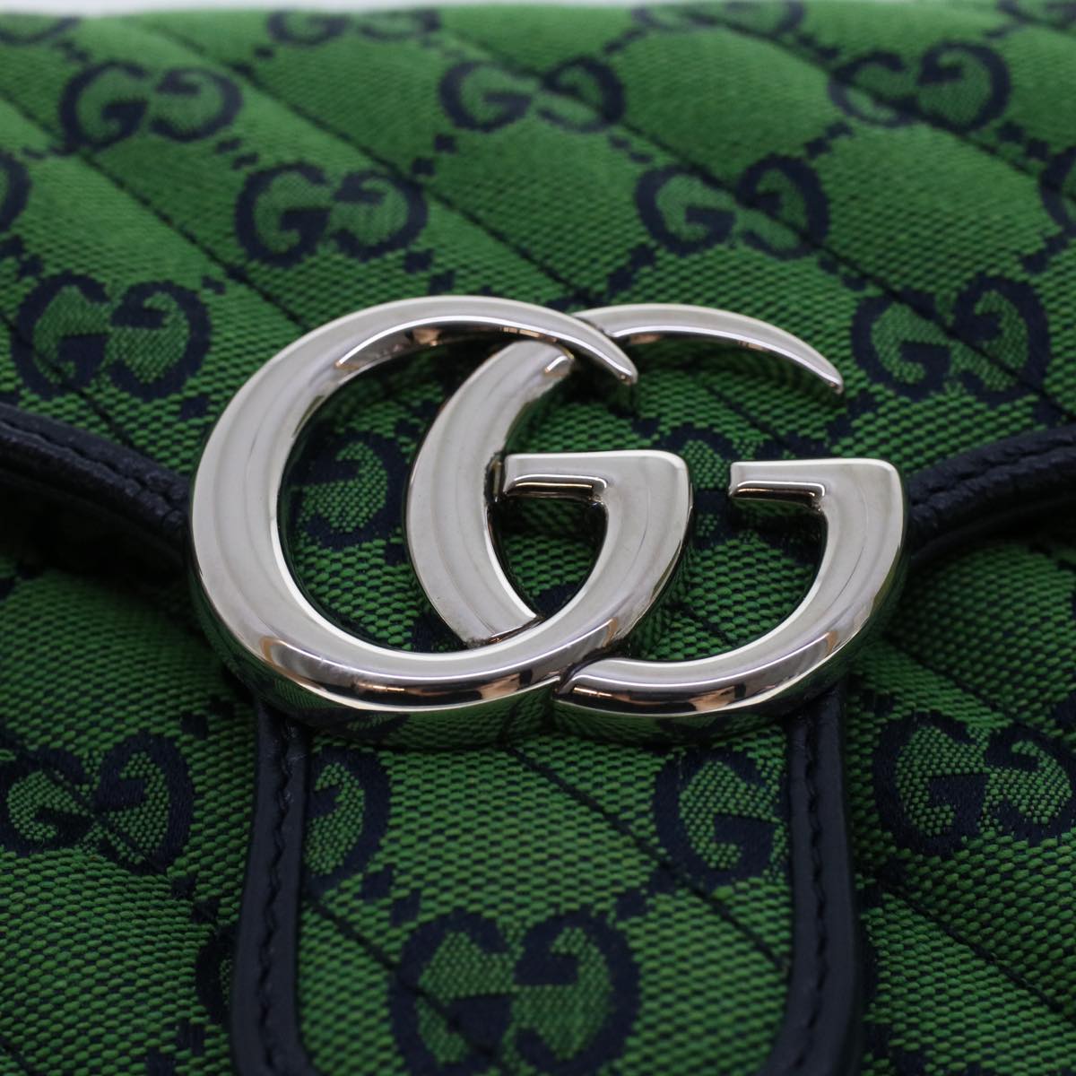 GUCCI GG Marmont Chain Shoulder Bag Green 47997A