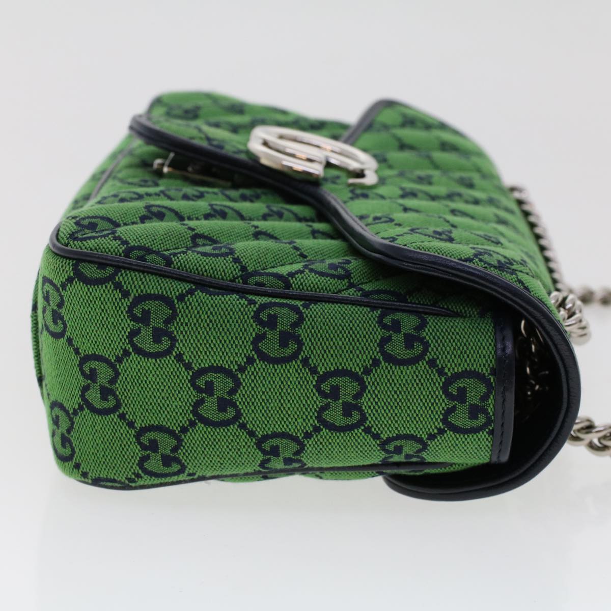 GUCCI GG Marmont Chain Shoulder Bag Green 47997A
