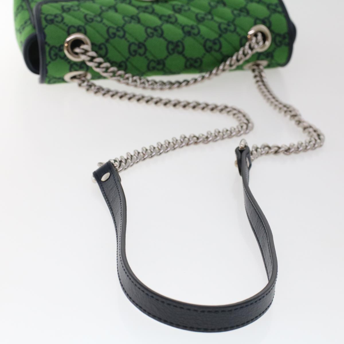 GUCCI GG Marmont Chain Shoulder Bag Green 47997A
