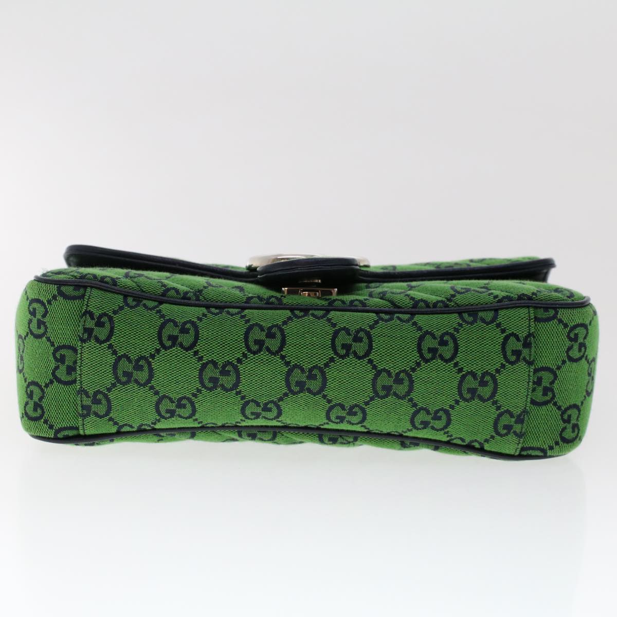GUCCI GG Marmont Chain Shoulder Bag Green 47997A