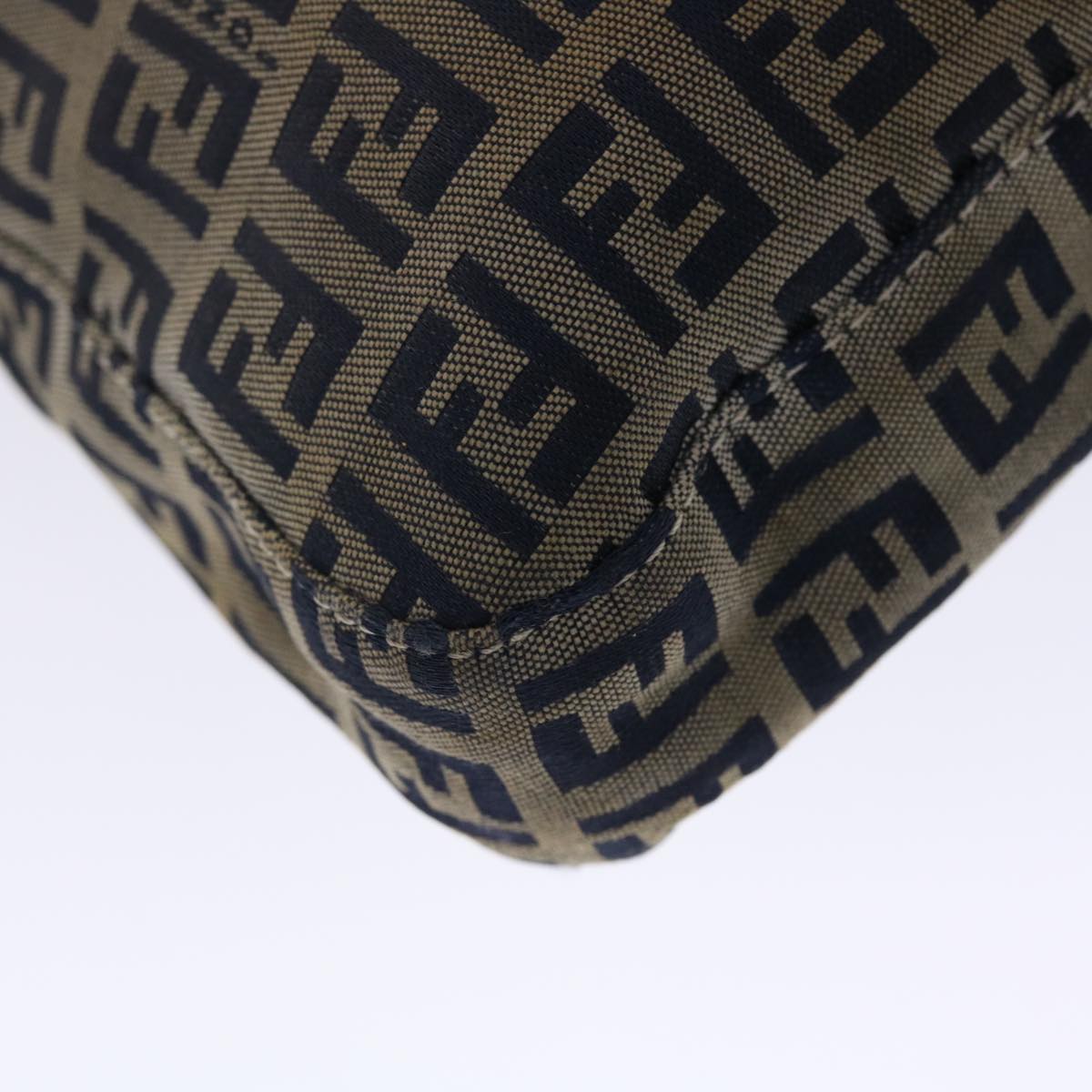 FENDI Zucchino Canvas Mamma Baguette Shoulder Bag Nylon Navy 48016