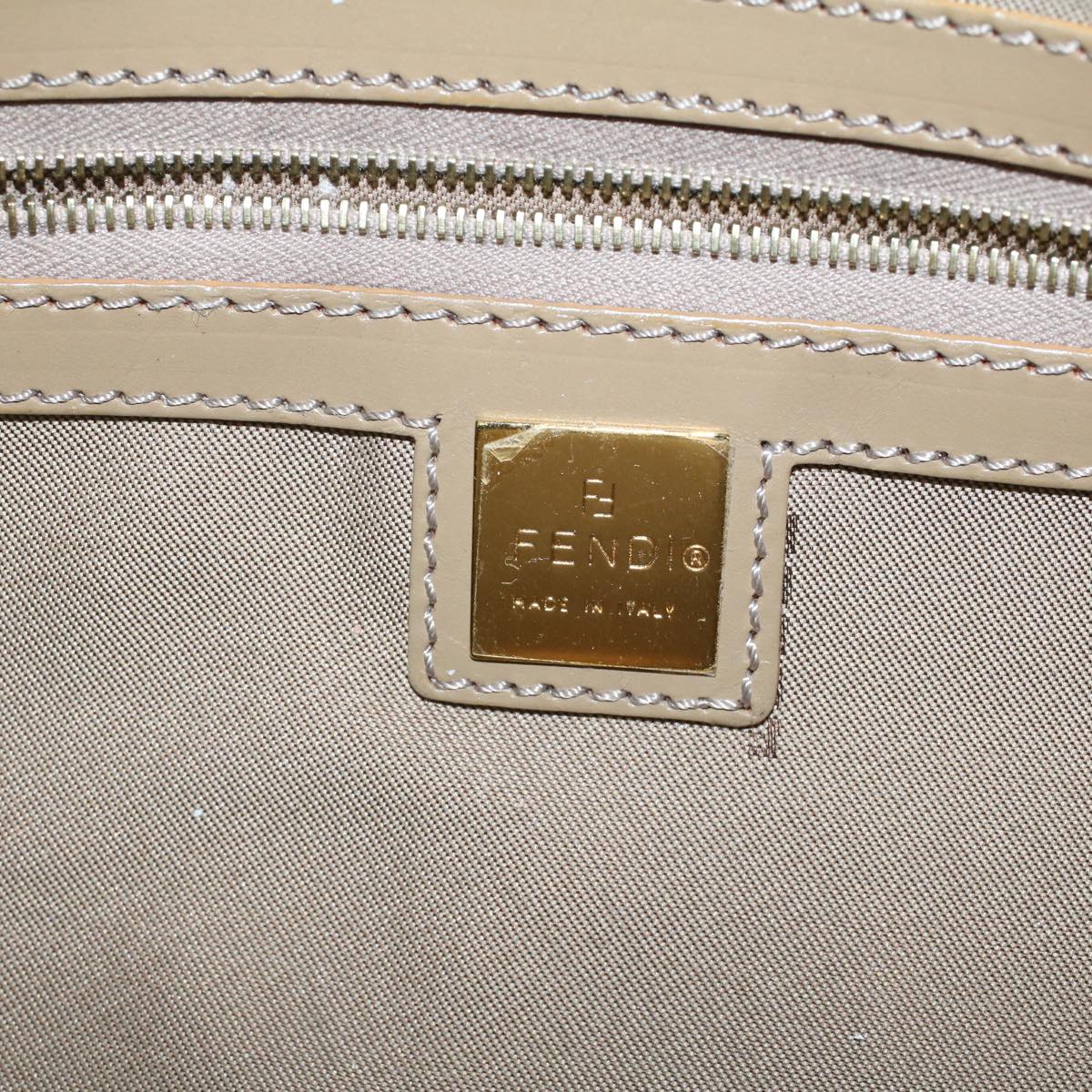 FENDI Zucchino Canvas Hand Bag Coated Canvas Light Blue 48018
