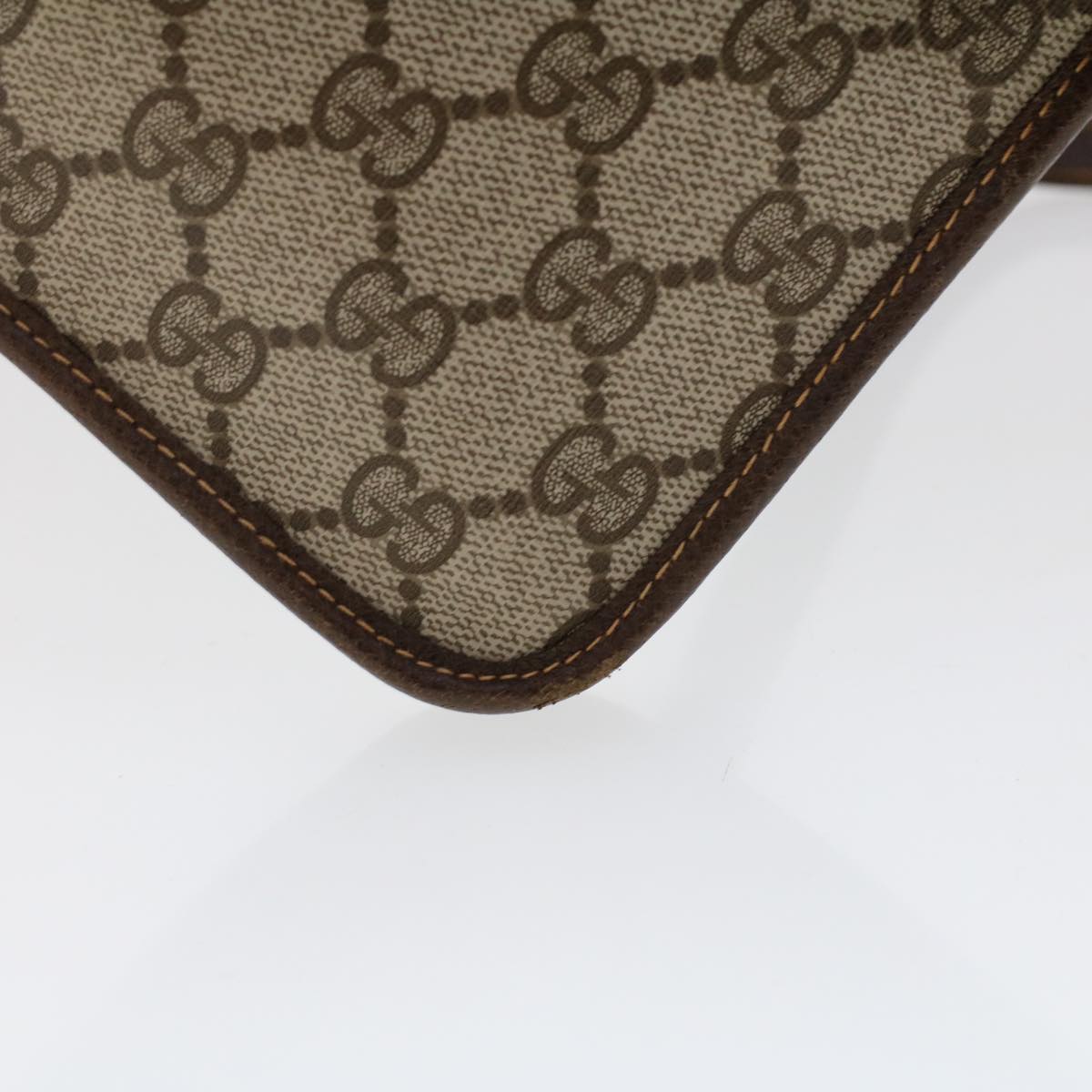 GUCCI GG Canvas Shoulder Bag PVC Leather Beige 48119