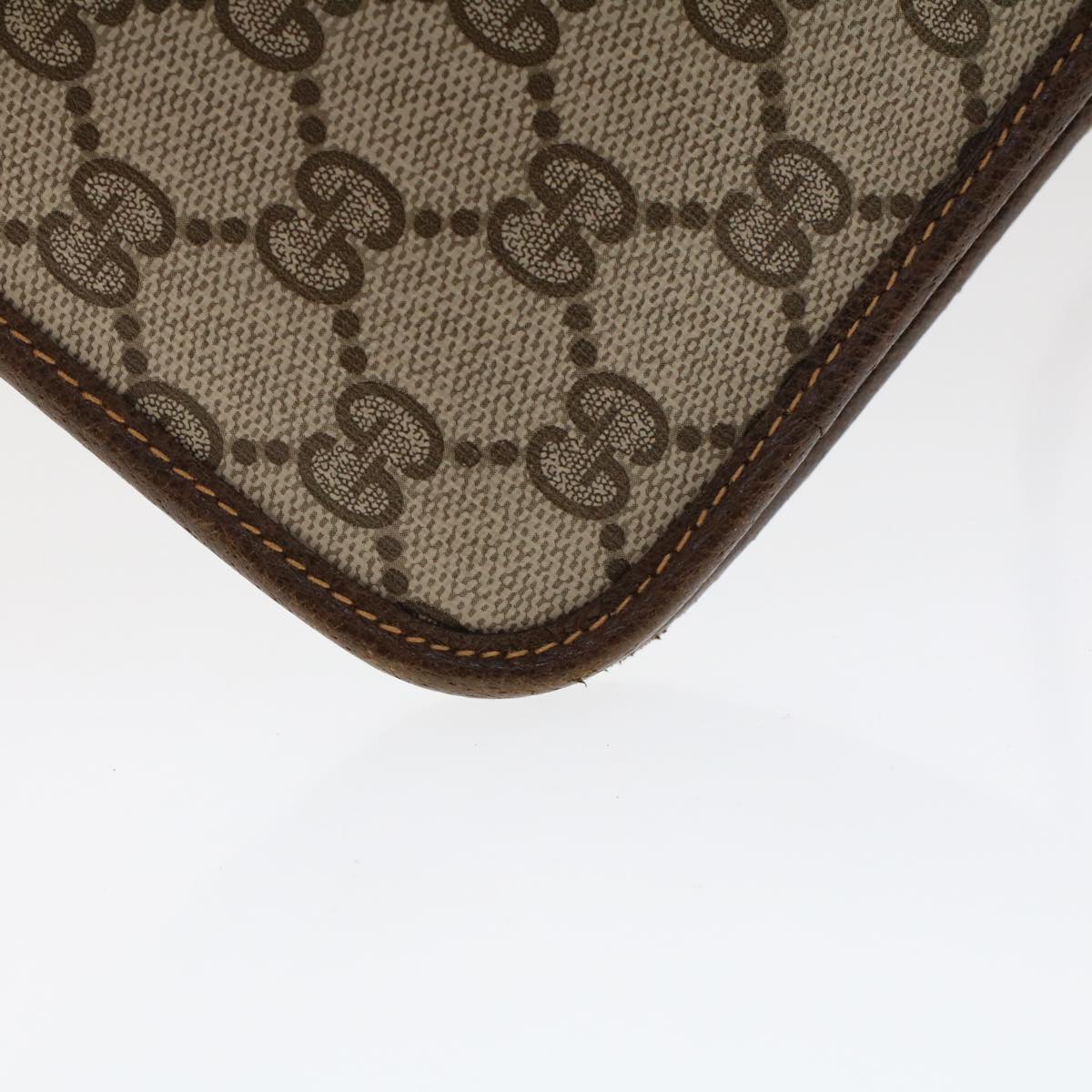 GUCCI GG Canvas Shoulder Bag PVC Leather Beige 48119