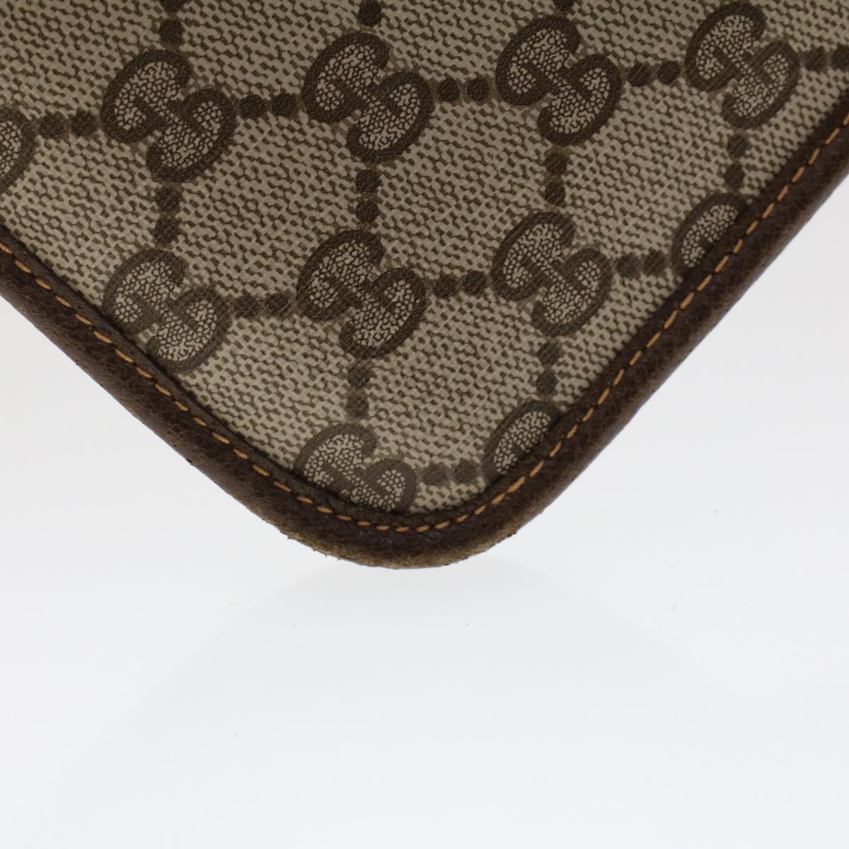 GUCCI GG Canvas Shoulder Bag PVC Leather Beige 48119
