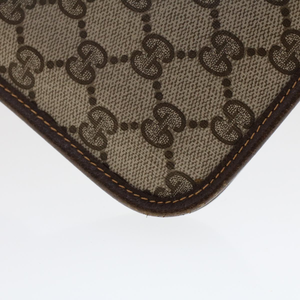 GUCCI GG Canvas Shoulder Bag PVC Leather Beige 48119
