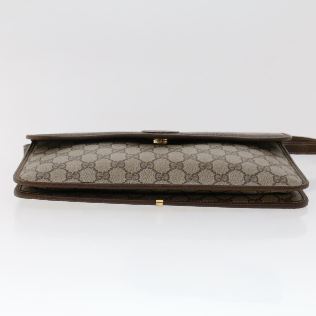 GUCCI GG Canvas Shoulder Bag PVC Leather Beige 48119