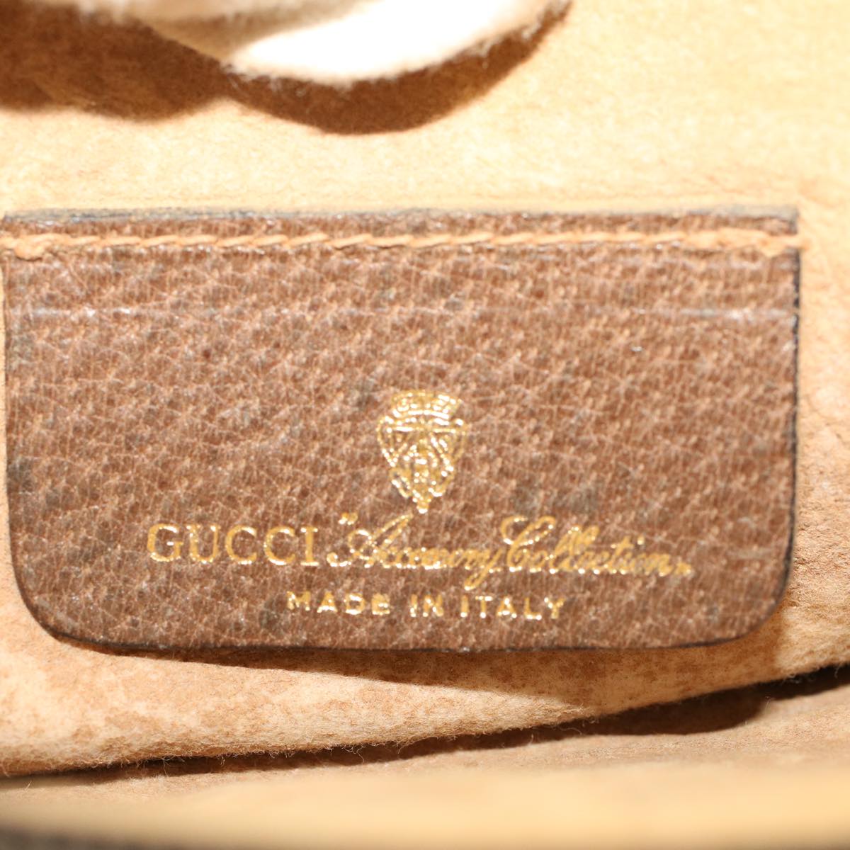 GUCCI GG Canvas Web Sherry Line Shoulder Bag PVC Leather Beige Green 48122