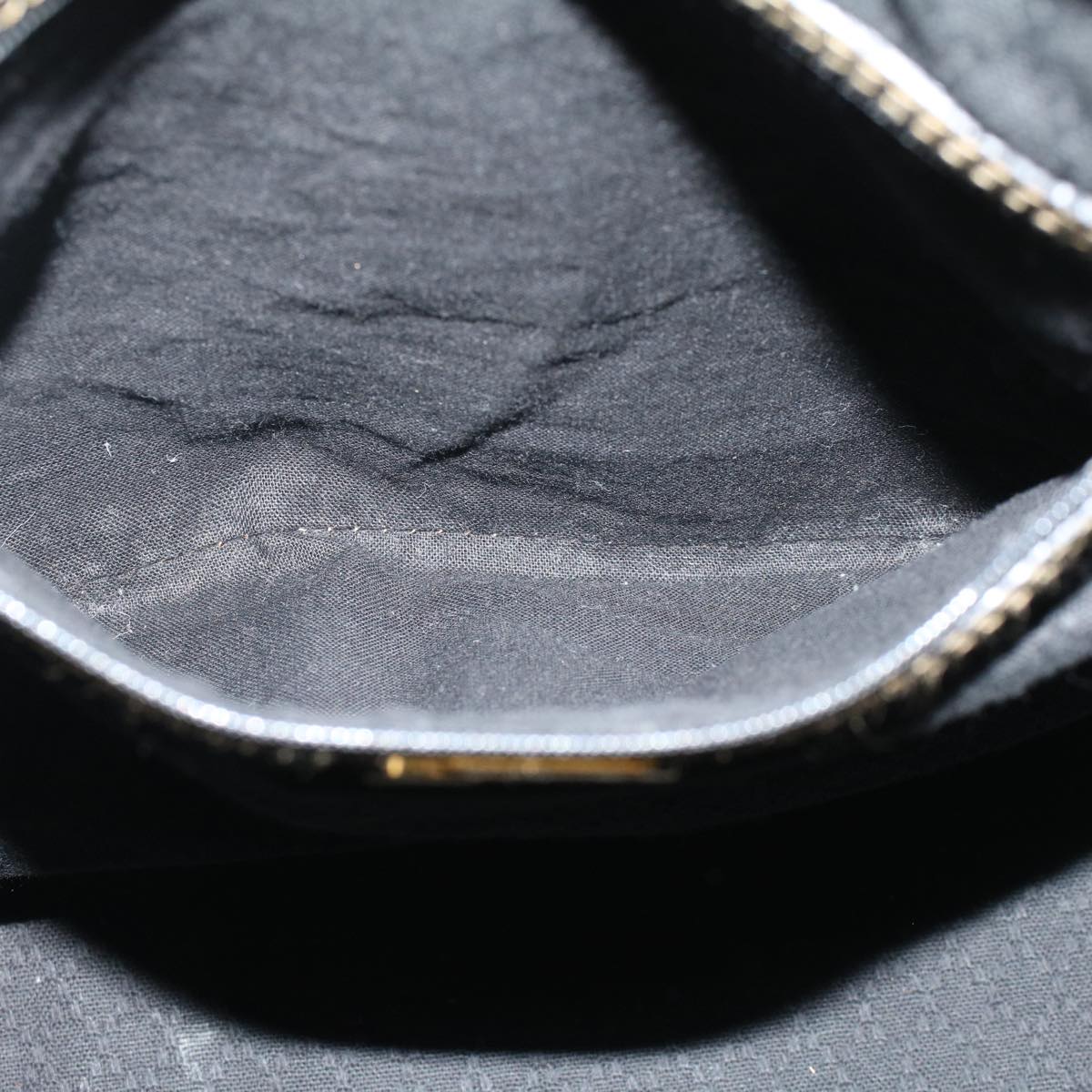 FENDI Zucca Canvas Boston Bag PVC Leather Brown Black 48144