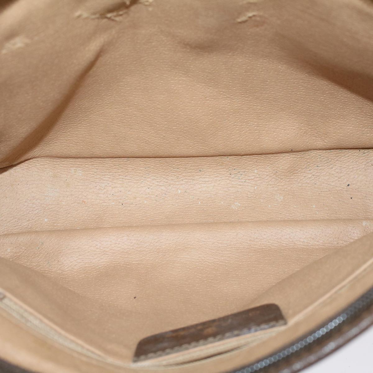 GUCCI GG Canvas Clutch Bag PVC Leather Beige 97.01.037 48147