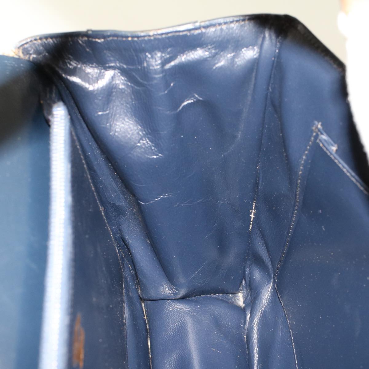 GUCCI Interlocking Hand Bag Leather Navy 48149