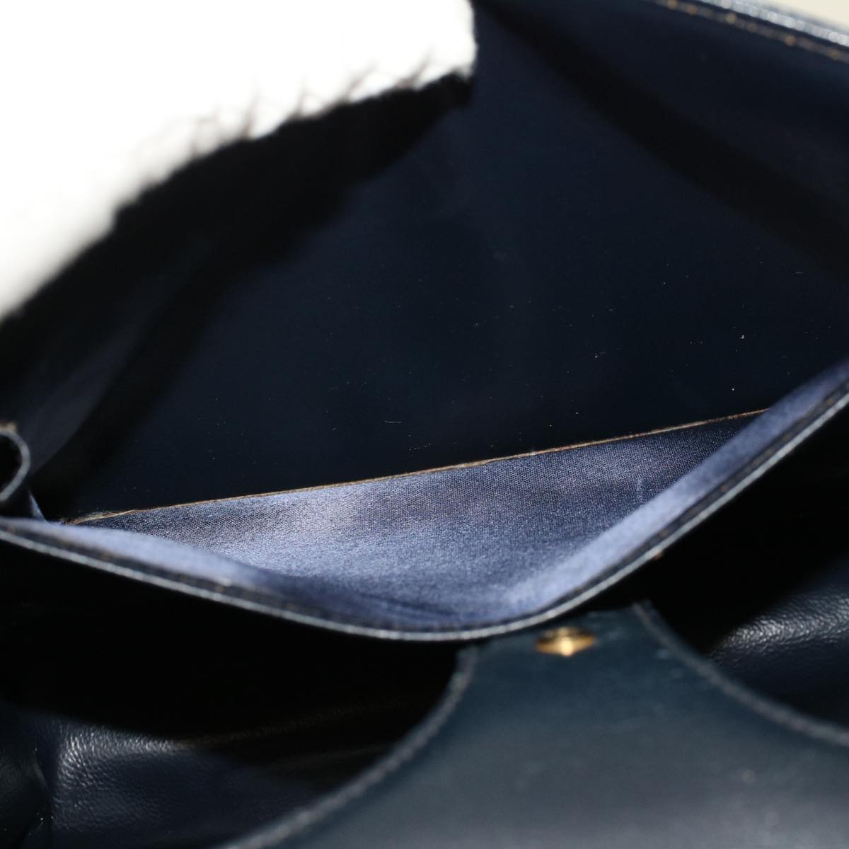 GUCCI Interlocking Hand Bag Leather Navy 48149