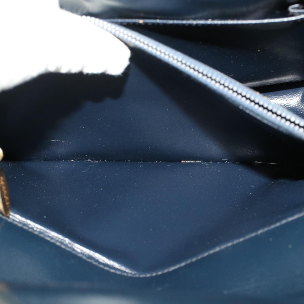 GUCCI Interlocking Hand Bag Leather Navy 48149
