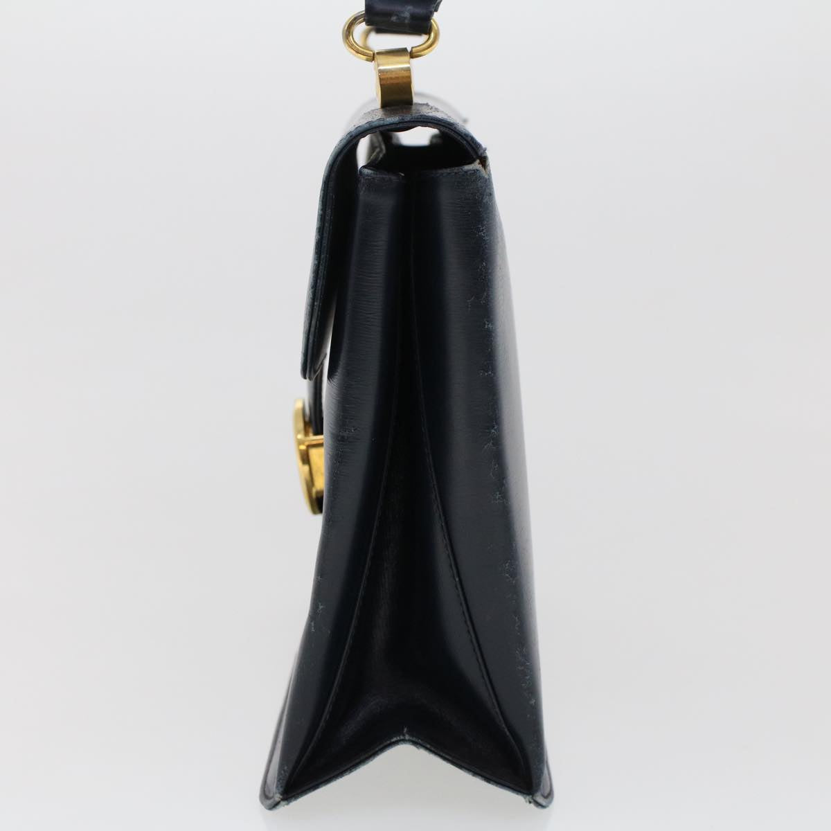 GUCCI Interlocking Hand Bag Leather Navy 48149