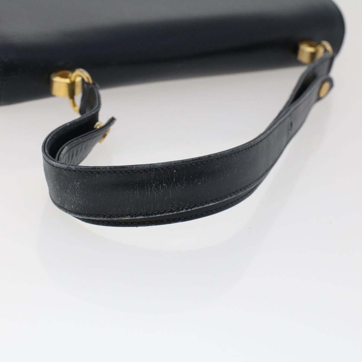 GUCCI Interlocking Hand Bag Leather Navy 48149