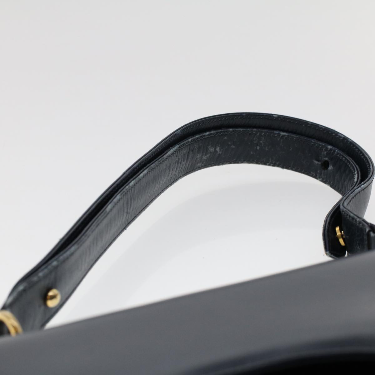 GUCCI Interlocking Hand Bag Leather Navy 48149