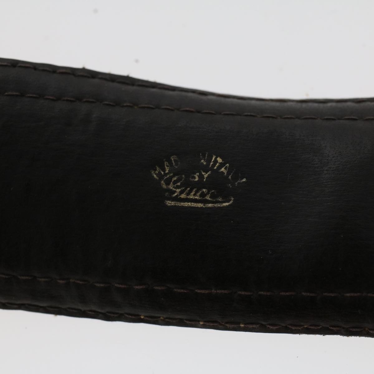 GUCCI GG Canvas Interlocking Belt PVC Leather 31.5""-34.3"" Beige 48164