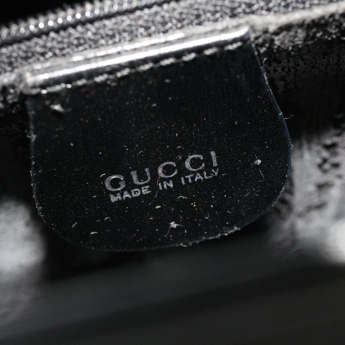 GUCCI Shoulder Bag Vinyl Black 48186