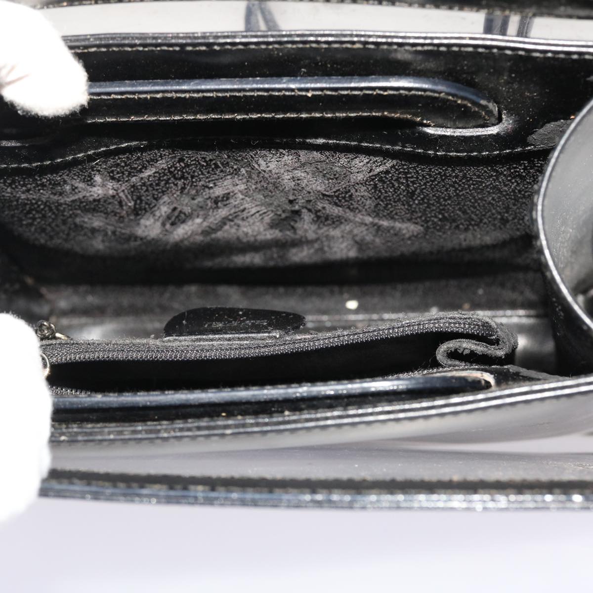 GUCCI Shoulder Bag Vinyl Black 48186