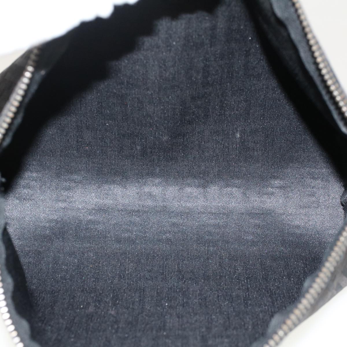 FENDI Zucchino Canvas Pouch Black 48217