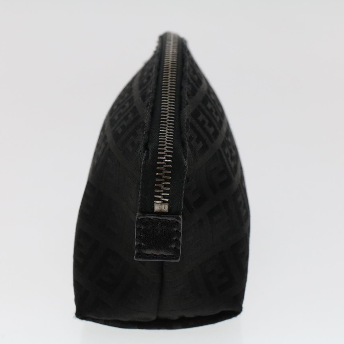 FENDI Zucchino Canvas Pouch Black 48217