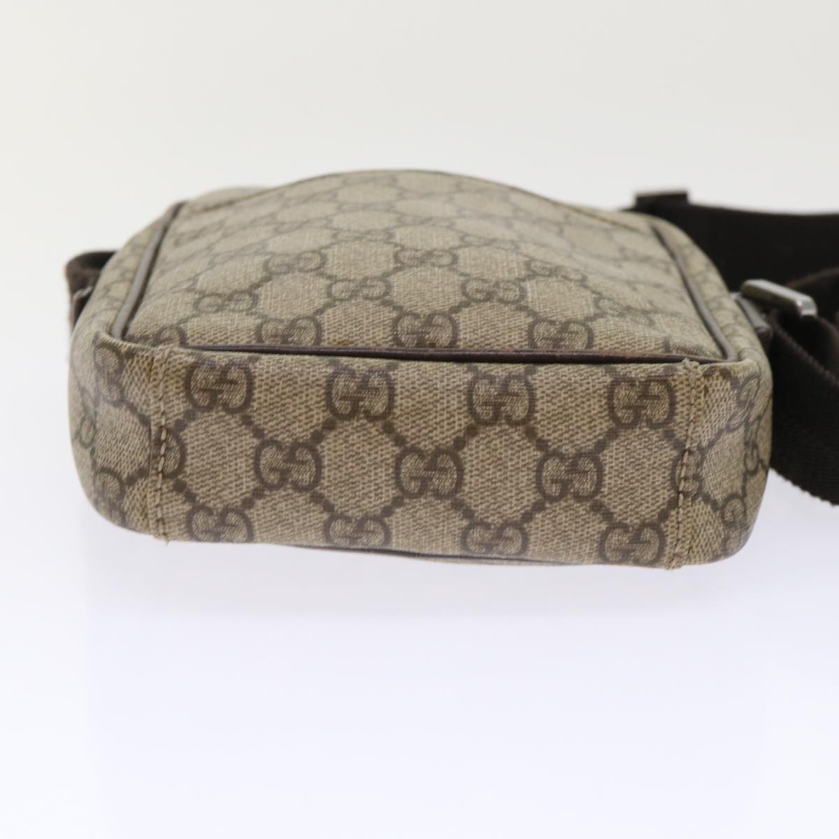 GUCCI GG Canvas Shoulder Bag PVC Leather Beige 122754 48240