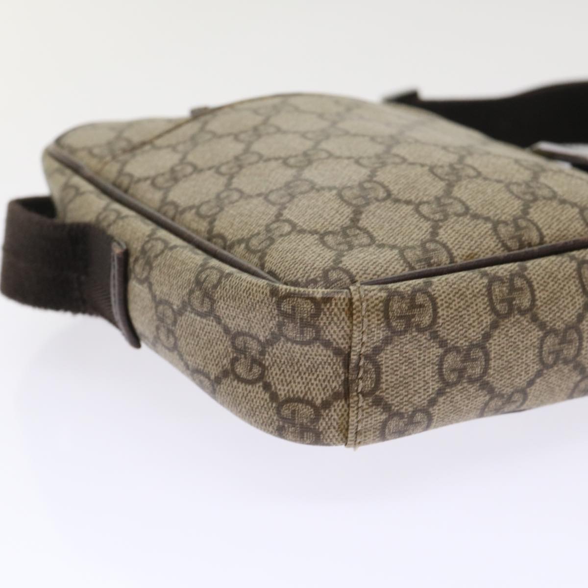 GUCCI GG Canvas Shoulder Bag PVC Leather Beige 122754 48240