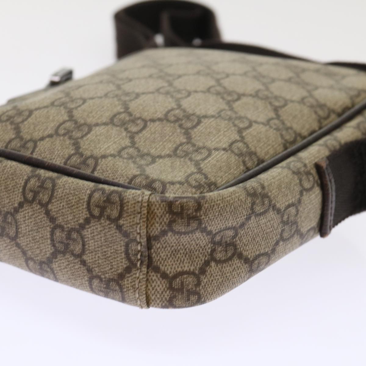 GUCCI GG Canvas Shoulder Bag PVC Leather Beige 122754 48240
